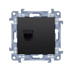 Priză rețea RJ45 categorie 6 (modul) negru mat Simon 10