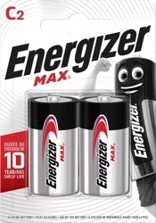 Baterie alcalină C MAX Energizer R14 LR14 1.5V (blister de 2 bucăți)