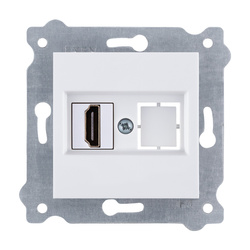 Priză HDMI cu fișă Alb 269/01E EXEN