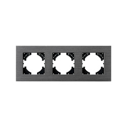 Ramă triplă aluminiu argintie, seria ViP ViPlast