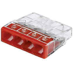Conector rapid Wago Compact 4x0,5-2,5 mm2 transparent 2273-204