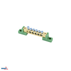 Bloc terminal pe izolatori plat 8x12 6-piste verde Bemko