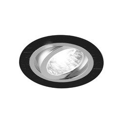 Corp de iluminat de tavan încastrat Alum C rotund negru cromat Struhm 03589