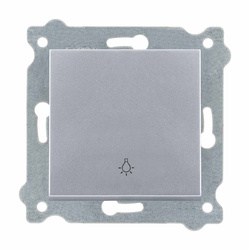 Buton lumină / simplu Argintiu 205/10E EXEN