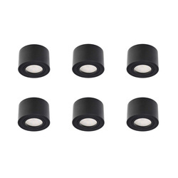 Set de 6x ZALDA OV Black IP20 EDO777450 + 6x GARI LED INSERT 4,8W 3000K EDO777639, EDO Solutions