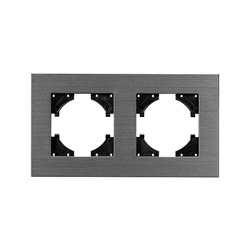 Ramă dublă aluminiu argintie, seria ViP ViPlast