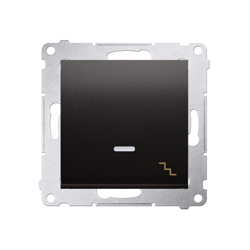 Simon 54 Premium Întrerupător antracit cap scară cu iluminare LED (modular) conector rapid, DW6L.01/48
