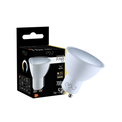 Bec cu LED FARI, GU10, 7.5W, 3000K, cald WW, 700lm, 120st, EDO777434 EDO Solutions