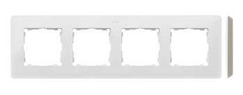 Ramă cvadruplă Detail original-mono albă / bază gri cald Simon 82 Detail