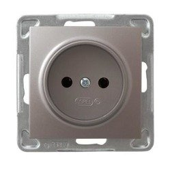 Priză unică titaniu Ospel Impresja GP-1Y/m/23