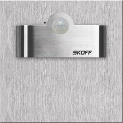 Tango Short LED PIR 120 corp de iluminat cu senzor de mișcare Skoff 3000K oțel periat 10V DC Skoff MK-TAN-K-H