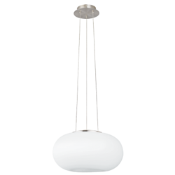 Lustra EGLO OPTICA 86814, E27 2X60W Ø350mm, Sticla opal mat, Nichel Mat