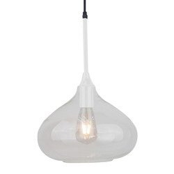 Lampă suspendată rotundă cu bule transparente 28,5 cm E27 Modern-White Glass Pendant VT-7281-WG 3884 V-TAC
