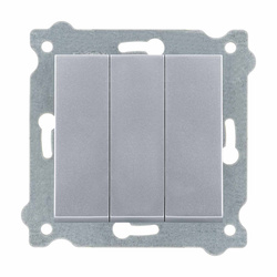 Intrerupător triplu Argintiu 213/10E EXEN