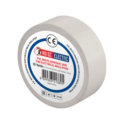 Bandă izolatoare PVC 19mmx9m albă | HOROZ