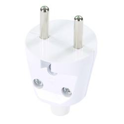 Ștecher dezizolat, drept 2p, 16A, 250V; WT-20 WHITE