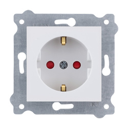 Priză Schuko 2P+E împământată cu supresoare de curent alb 238/01E EXEN