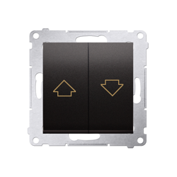 Simon 54 Premium Întrerupător cu revenire pentru jaluzele, antracit, conector rapid, DZP1.01/48