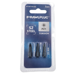TORSION POZIDRIV1 PZ1 PZ1 25MM 3 buc. blister 3 buc