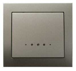 Întrerupător unipolar cu iluminare albastră satin light Ospel Kier lP-1WS/45