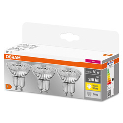 Set 3x Becuri LED GU10 4,3W 2700K 350lm 36° Osram