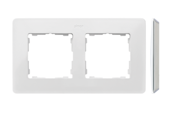 Ramă dublă Detail original-mono albă / bază gri Simon 82 Detail