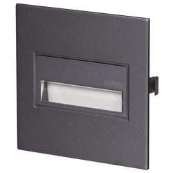 LED Sona pătrat pătrat de încastrat 14V DC, culoare grafit, alb neutru 14-211-37 Ledix Zamel