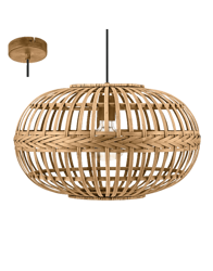 Pendul vintage EGLO AMSFIELD 49771, E27 1X60W Ø380mm, Maro
