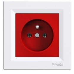 Asfora, Priza Simpla Rosie Pin, 16A, Rama Alba EPH2800421 Schneider