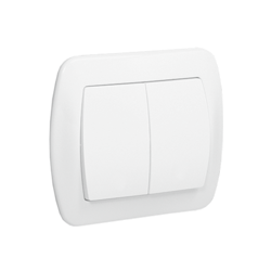 Łącznik świecznikowy z podświetleniem  zaciski śrubowe, biały Kontakt Simon AW5L/11