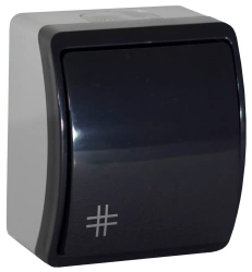 Întrerupător în cruce rezistent la stropire, gri-antracit, IP44 KOALA 154-09 ViPlast