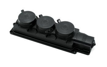 Conector: alimentare AC; soclu; 2P+PE; 250VAC; 16A; neagră; IP44; D.3159/3 PAWBOL