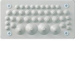 Placă trecere cablu cu presetupe cauciuc 130x240x30mm FZ402 HAGER