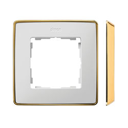 Ramă simplă Detail select-metal albă / bază Aurie Simon 82 Detail