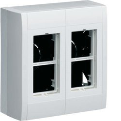 Puszka instalacyjna natynkowa pusta 4xgn (2x2) 45x45mm, biały tehalit.LPT Hager