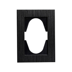 Ramă pentru priză dublă aluminiu neagră, seria ViP ViPlast