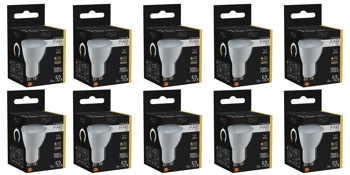 Set de 10 becuri LED FARI GU10 7.5W 3000K cald WW 700lm 120st Edo Solutions