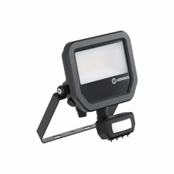 Proiector LED cu senzor de mișcare 17W/11W 3000K cald 2200lm/1465lm IP65 IK05 negru Ledvance