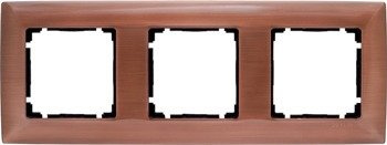 METAL Ramka potrójna miedź rustykalna Vena Metal KOS