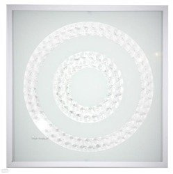 Lampa sufitowa plafon plafoniera Ring biały mleczny kwadrat wzór okrągły Candellux 10-60662