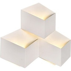 LED lampă de perete alb trei cuburi 9W 4000K VT-709-W 8222 V-TAC