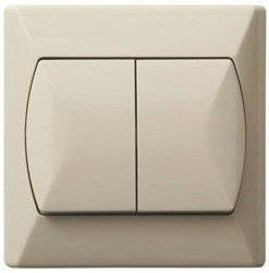 Comutator sfeșnic două părți bej Ospel Akcent lP-2A/01