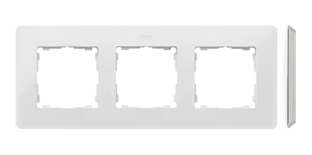 Ramă triplă Detail original-mono albă / bază gri Simon 82 Detail