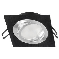 LED CERI 1 SQ Negru IP20 pătrat IP20 pătrat încastrat în tavan reglabil lampă luminoasă EDO777138 Edo Solutions