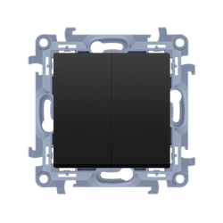 Intrerupător dublu (modul) 10AX 250V negru mat Simon 10