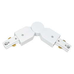 Conector pivotant pentru șină, MEVA PRO Flex Connector-B White, alb EDO777519 Edo Solutions