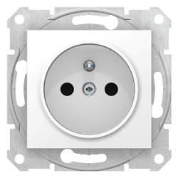 Priză simplă 2P+PE cu supresoare albe Sedna Schneider SDN2800121