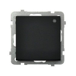 Întrerupător încrucișat negru metalic Ospel Sonata lP-4R/m/33