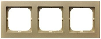Ramă triplă șampanie aurie Ospel Sonata R-3R/39