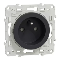 Priză 2P+PE cu împământare antracit Odace